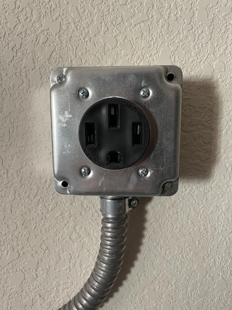 NEMA 14-50 outlet installed for Smart Home Electrical in Wichita
